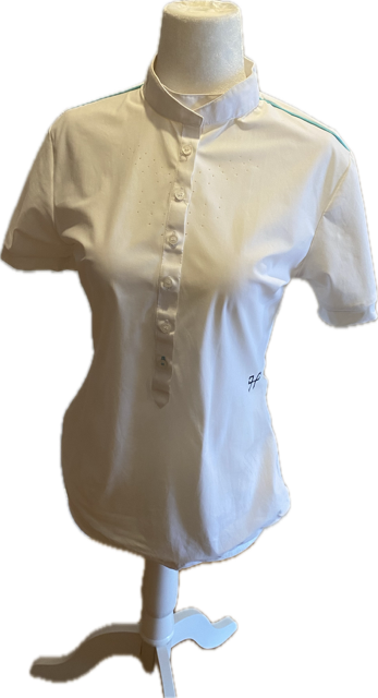 Horse Pilot White Short Sleeve Show Shirt – Women’s Medium