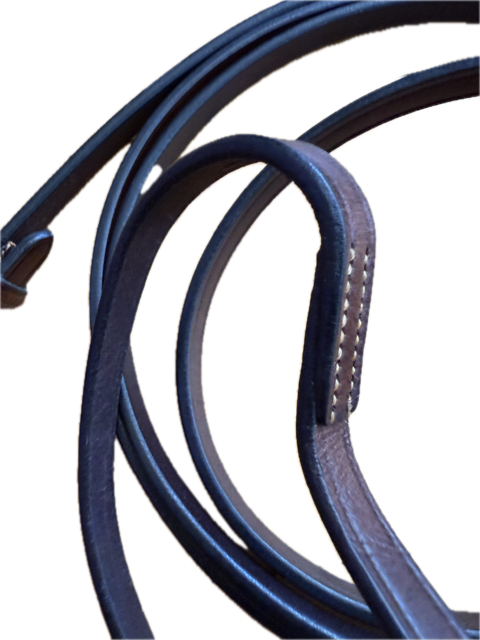 Bobby’s English Tack - Brown Flat Curb Reins - 54"