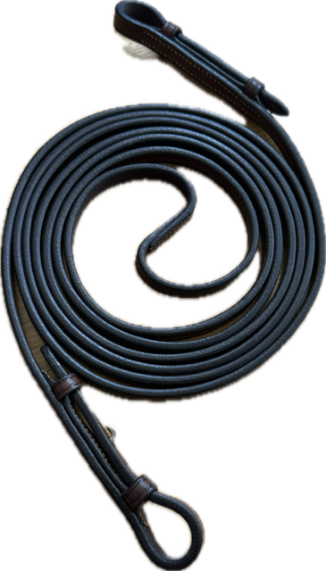 Bobby’s English Tack - Brown Flat Curb Reins - 54"