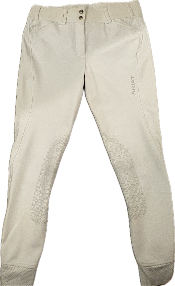 Ariat Grip Knee Patch Breeches - White - Women’s US 26