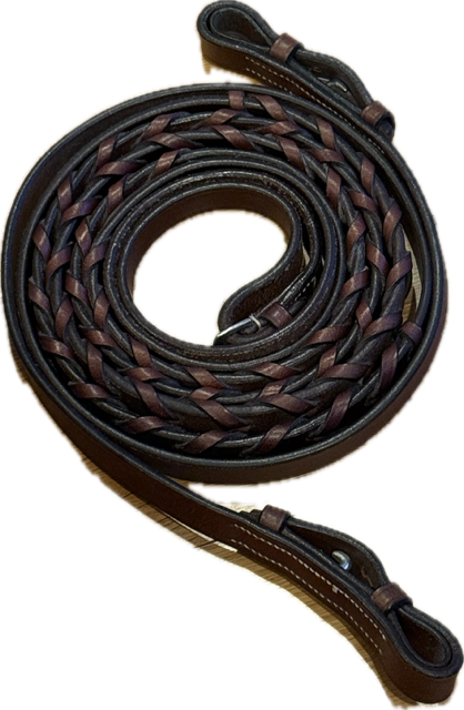 Plymouth Brown Laced Reins – 68"