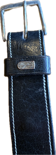 Black Leather Snaffle Bit Belt - Women's medium (32)