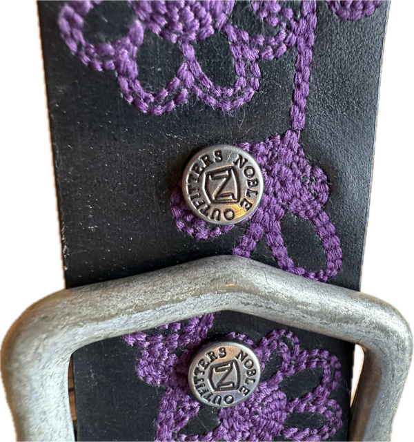 Noble Outfitters Embroidered Leather Belt - Women's Small