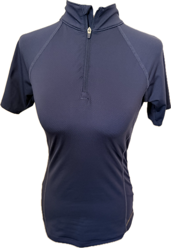 Noble Equestrian Ashley Short Sleeve Shirt - Navy - Women's XS