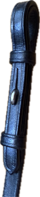 Black Leather Curb Reins - 55"