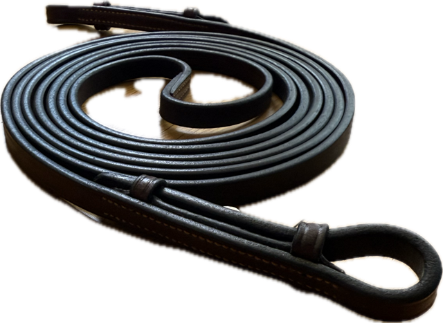 Bobby’s English Tack - Brown Flat Curb Reins - 54"