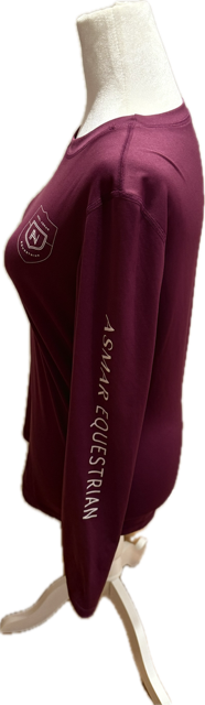 Noel Asmar Long Sleeve Shirt Red Purple - Women's Medium