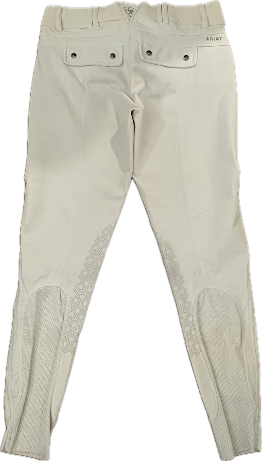 Ariat Grip Knee Patch Breeches - White - Women’s US 26
