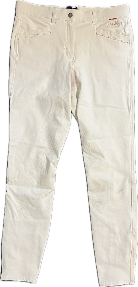 B Vertigo Women's Olivia Full Seat Breeches - Bright White - US 6 (EU 40)