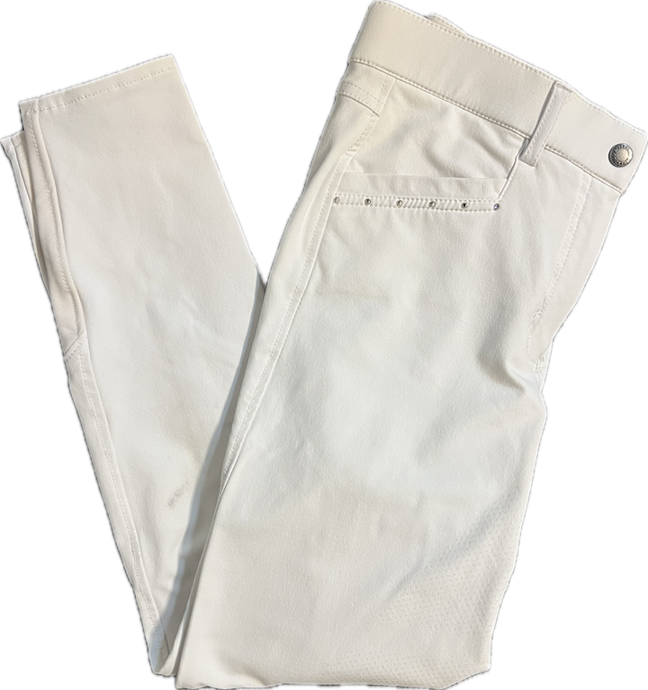 B Vertigo Women's Olivia Full Seat Breeches - Bright White - US 6 (EU 40)