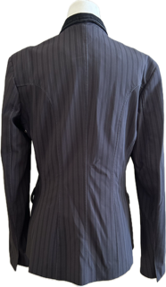 Equiline X-Cool Black Striped Show Jacket - Women's IT 44