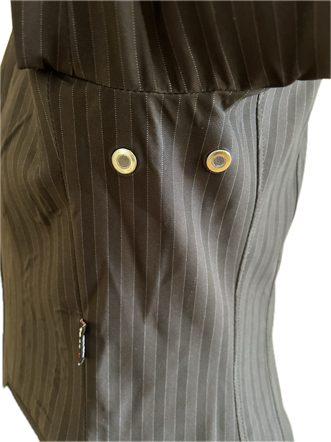 Equiline X-Cool Black Striped Show Jacket - Women's IT 44