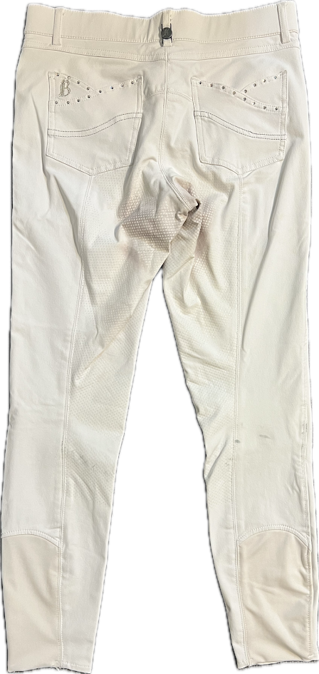 B Vertigo Women's Olivia Full Seat Breeches - Bright White - US 6 (EU 40)