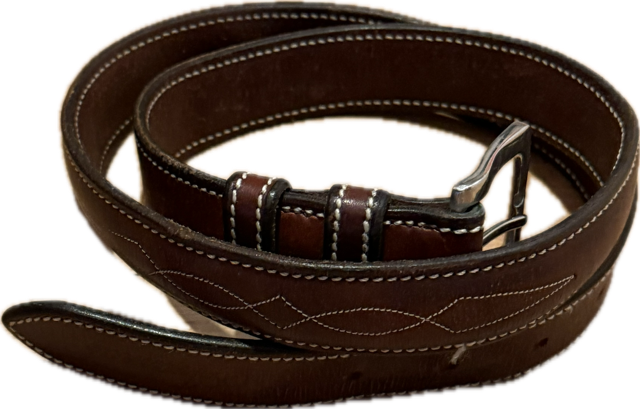 Aramas Brown Belt w/FancyStitching - Women's 32"