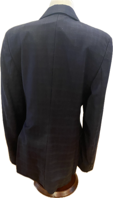 Grand Prix Navy Blue Show Jacket with Plaid Detailing - Women's  8T