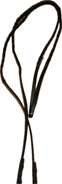72" Black Laced Leather Reins