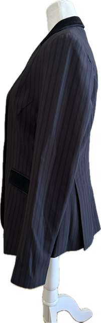Equiline X-Cool Black Striped Show Jacket - Women's IT 44