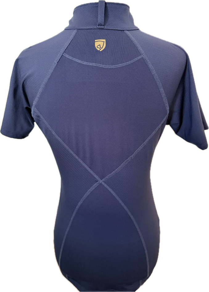 Noble Equestrian Ashley Short Sleeve Shirt - Navy - Women's XS