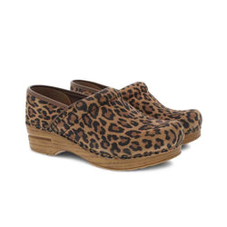 Dansko Professional Leopard Suede Clogs - 39 - New!