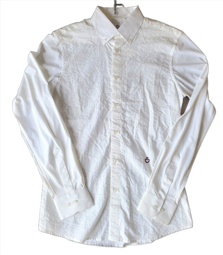 Cavalleria Toscana Men's Perforated Long Sleeve Show Shirt - 39 (Medium) - New!