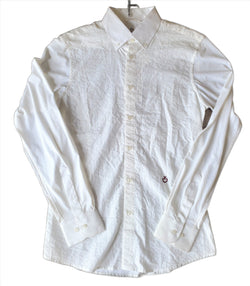Cavalleria Toscana Men's Perforated Long Sleeve Show Shirt - 39 - New!