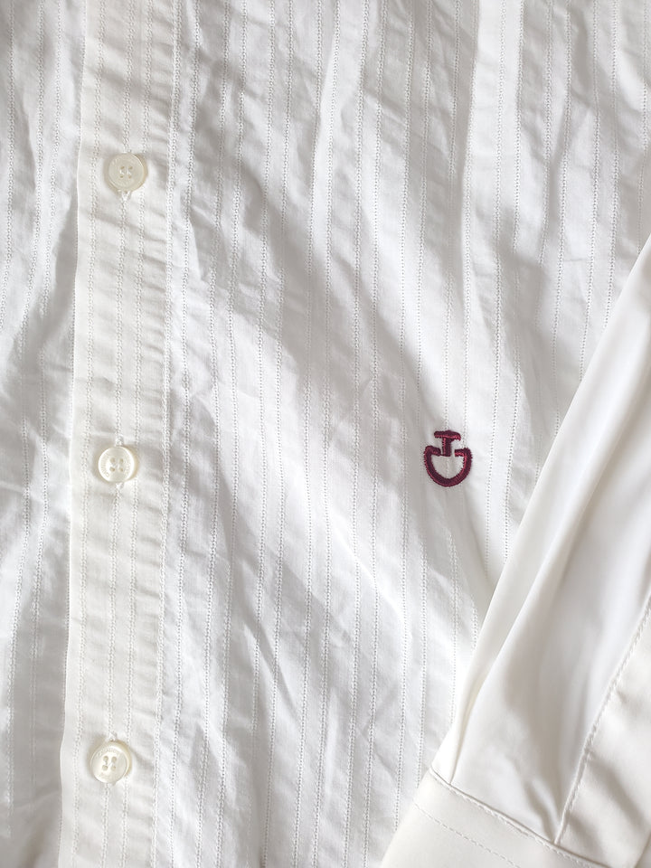 Cavalleria Toscana Men's Perforated Long Sleeve Show Shirt - 39 (Medium) - New!