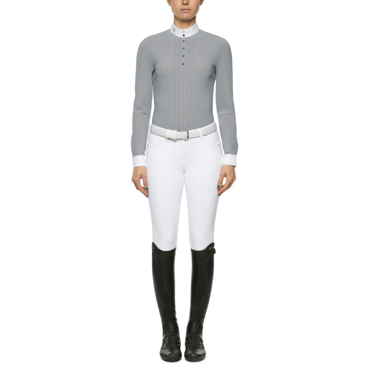 Cavalleria Toscana Pleated L/S Jersey Competition Shirt - XS - New!