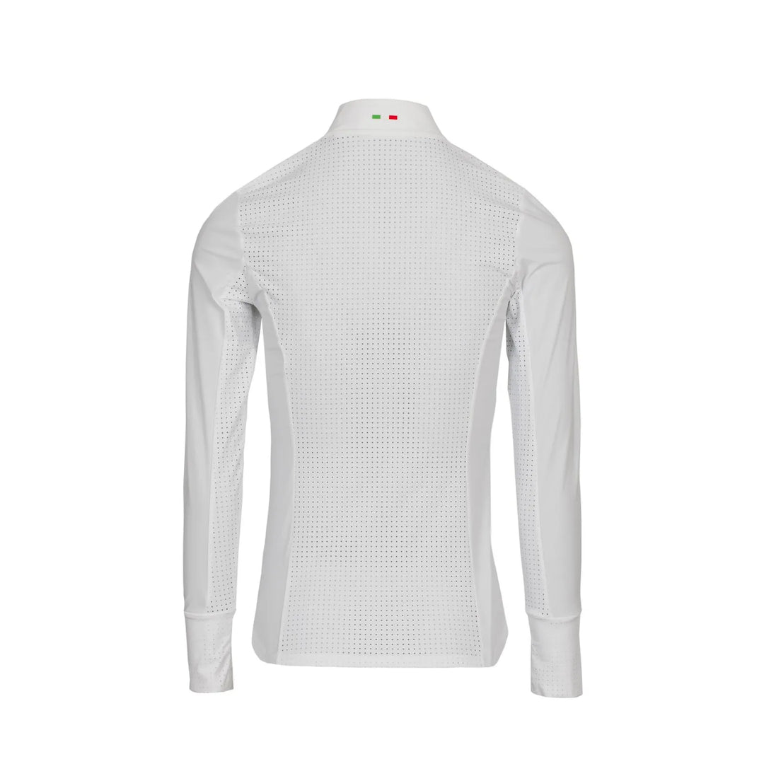 Alessandro Albanese Women's Vilamora Long Sleeve Zip Competition Shirt - White