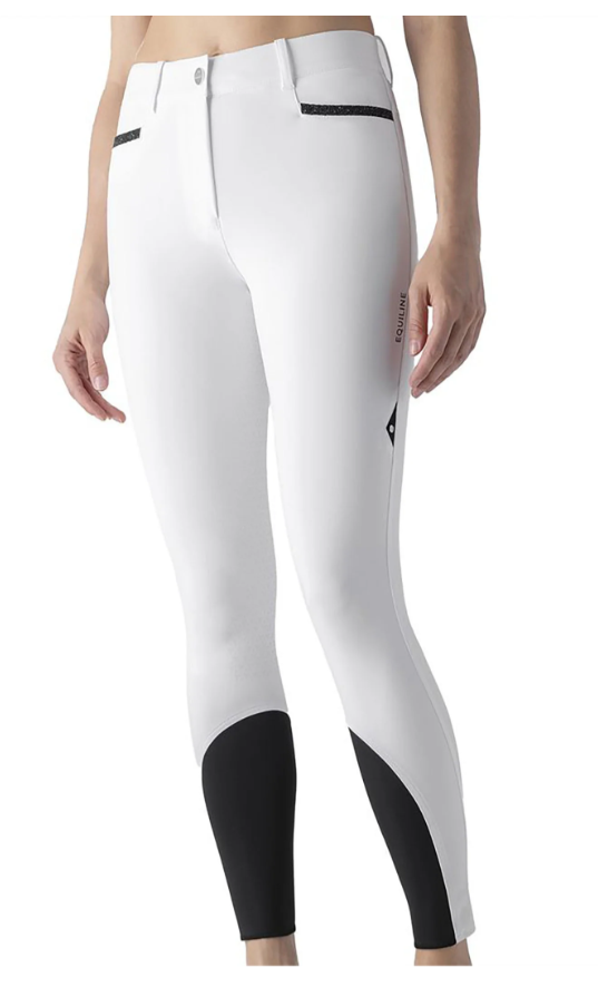 Equiline Women’s High-Waist Full Grip Breeches – White - New!