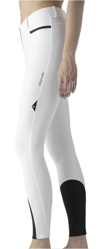 Equiline Women’s High-Waist Full Grip Breeches – White - New!