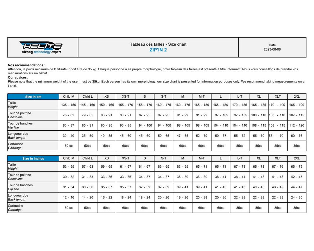 Helite 50cc cartridge