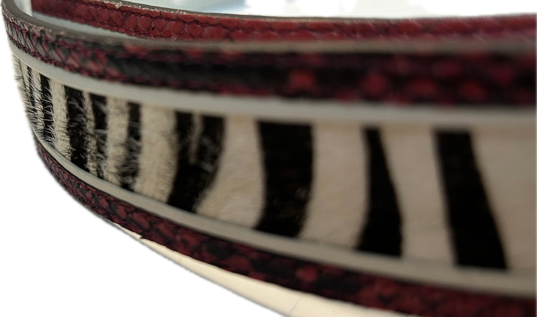Karen Millen Zebra & Snake Print Belt- Medium