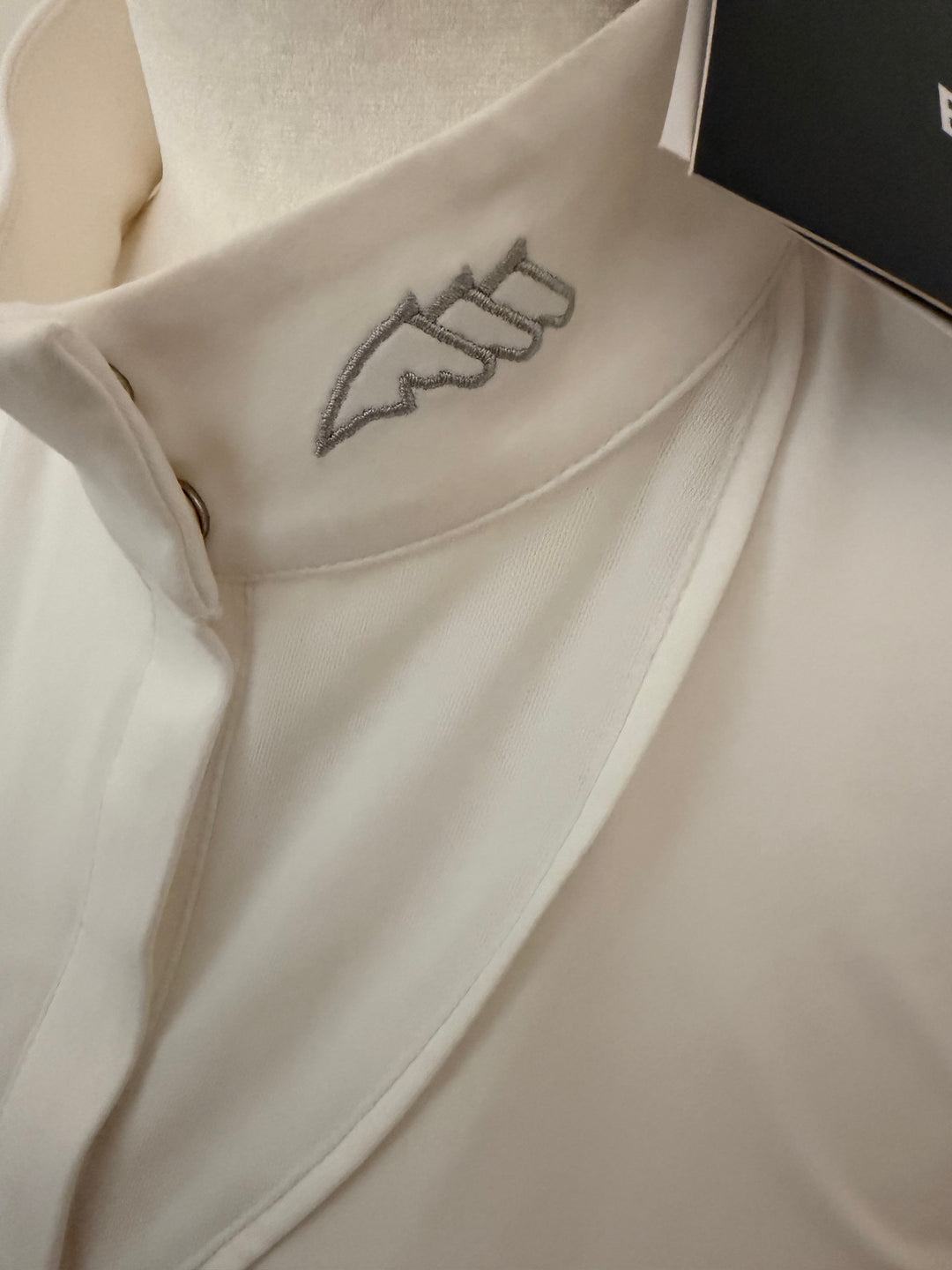 Equiline Women's Embra Long Sleeve Competition Polo - White - IT 44 (US 10-12) - New!