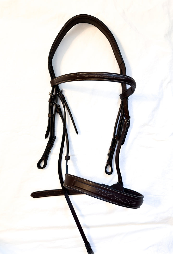 Dy´on Full US Hunter Collection bridle and 1/2 laced reins - New!