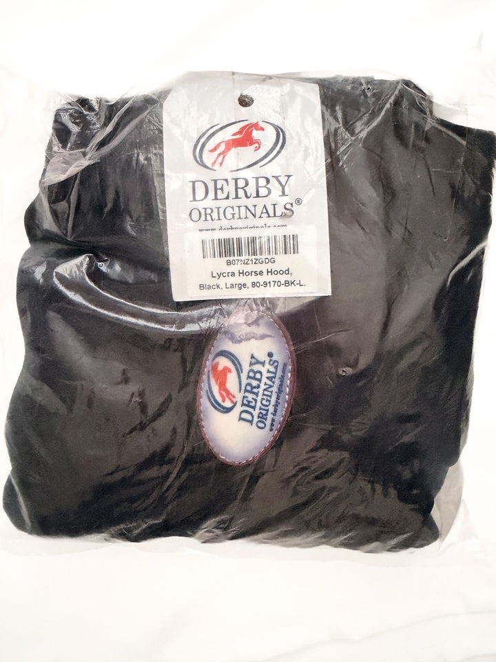 Derby Originals Comfy Stretch Lycra Sleazy Slicker Hood Neck Cover with Zipper - Black - New!
