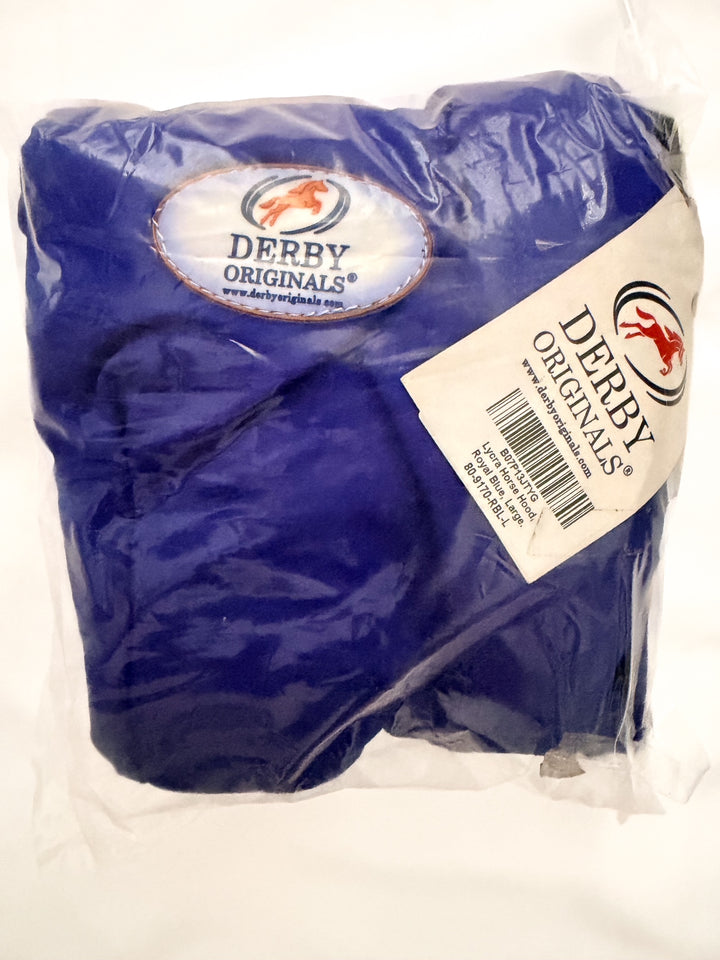 Derby Originals Comfy Stretch Lycra Sleazy Slicker Hood Neck Cover with Zipper - Blue - New!