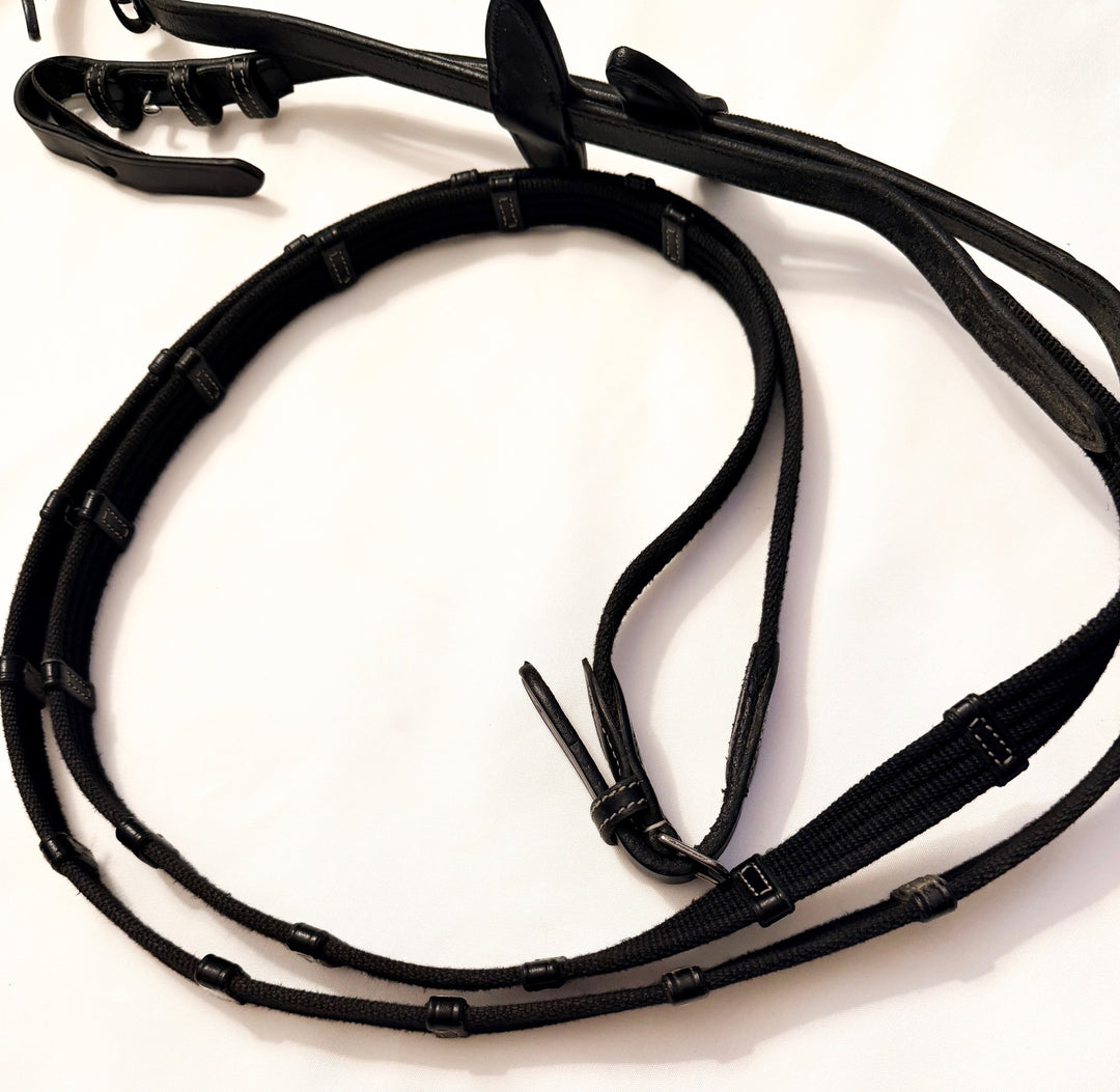 PS of Sweden 'Flying Change' Dressage Bridle and Reins - Black - Full