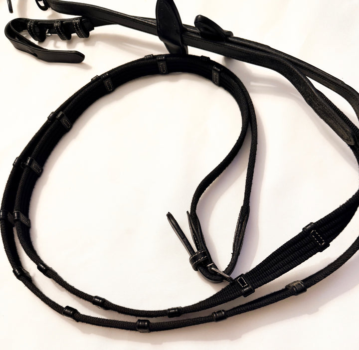 PS of Sweden 'Flying Change' Dressage Bridle and Reins - Black - Full