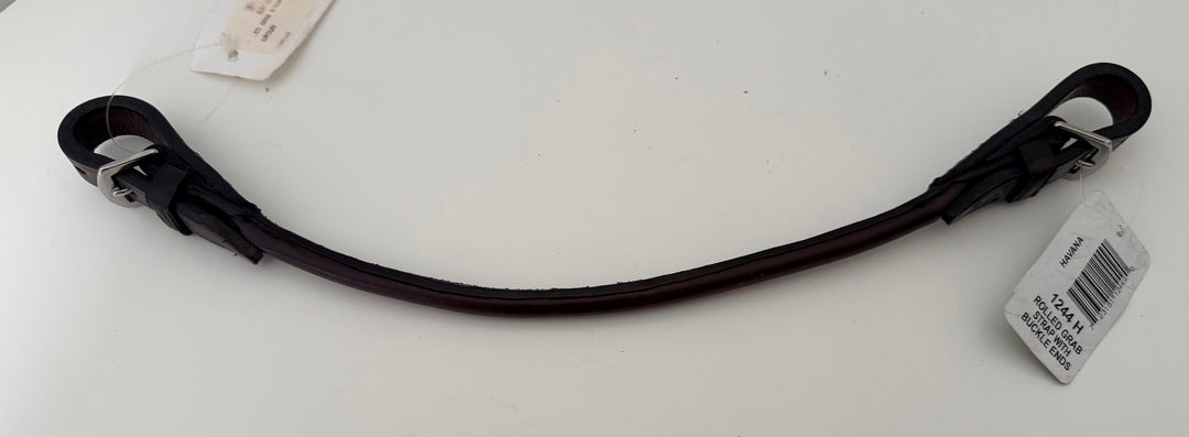 Tory Leather Rolled Grab Strap - Buckle Ends  - New!