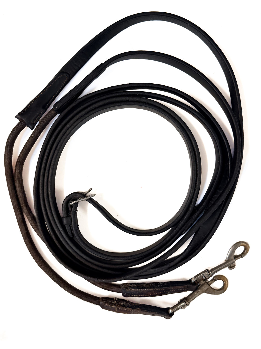 Dark Brown Leather Draw Reins - 88"