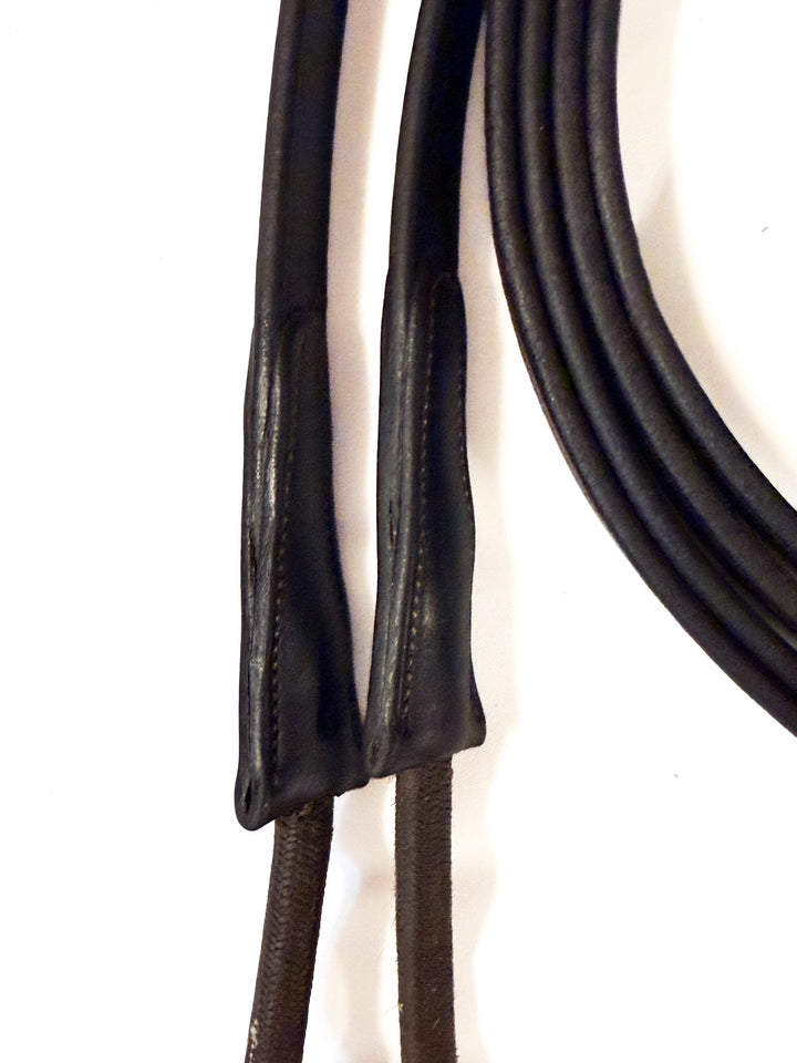 Dark Brown Leather Draw Reins - 88"