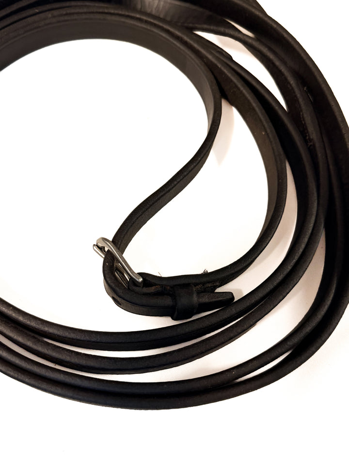 Dark Brown Leather Draw Reins - 88"