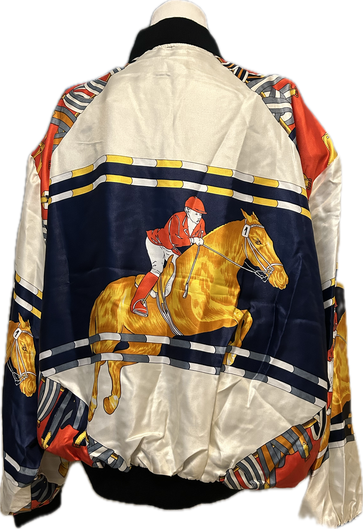 J&M Vintage Equestrian Bomber Jacket- Women's Large