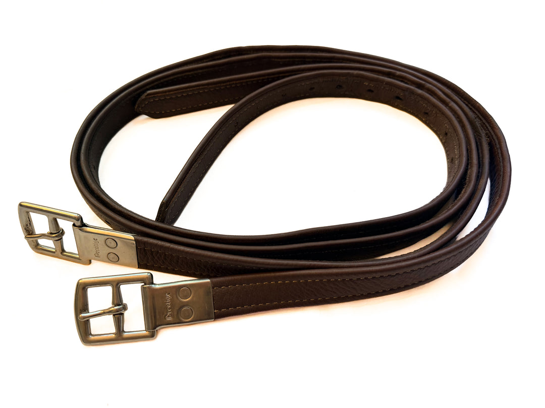 Prestige Italia Non Stretch Stirrup Leathers - 58"