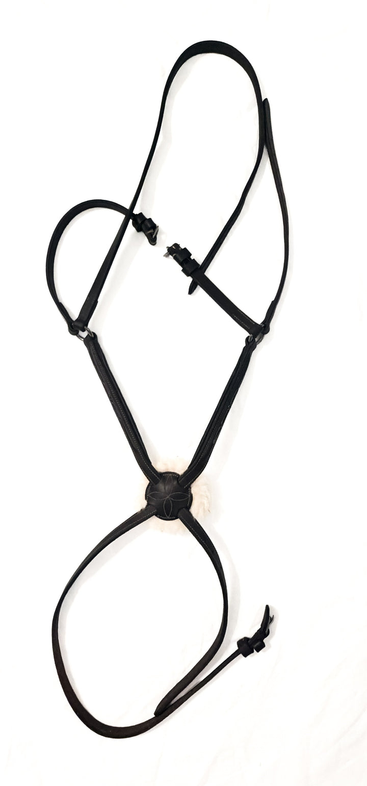 DaVinci Fancy Stitched Raised Adjustable Figure-8 Noseband - Horse