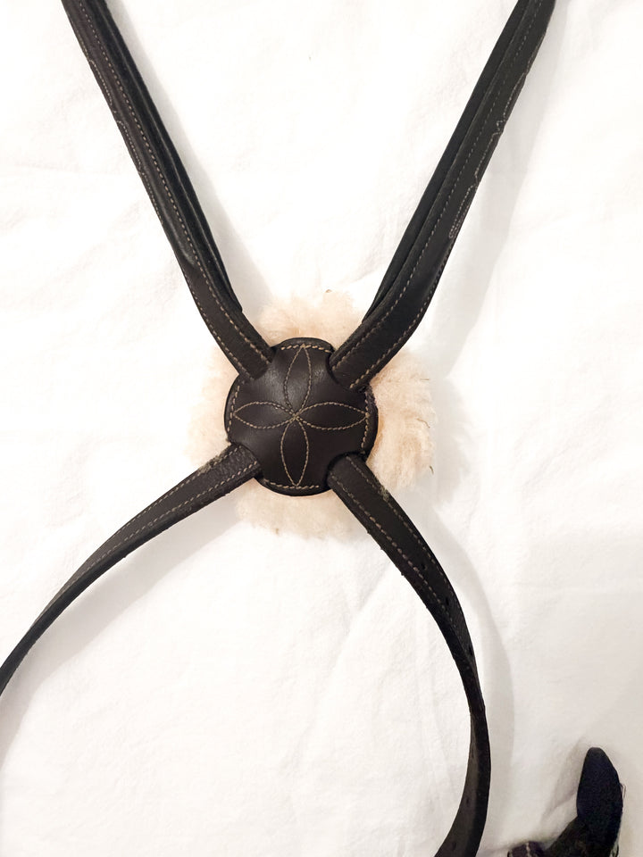 DaVinci Fancy Stitched Raised Adjustable Figure-8 Noseband - Horse