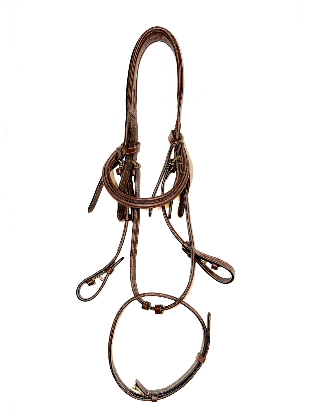 Horze Soft Padded Raised Band Bridle - Dark Brown - Full