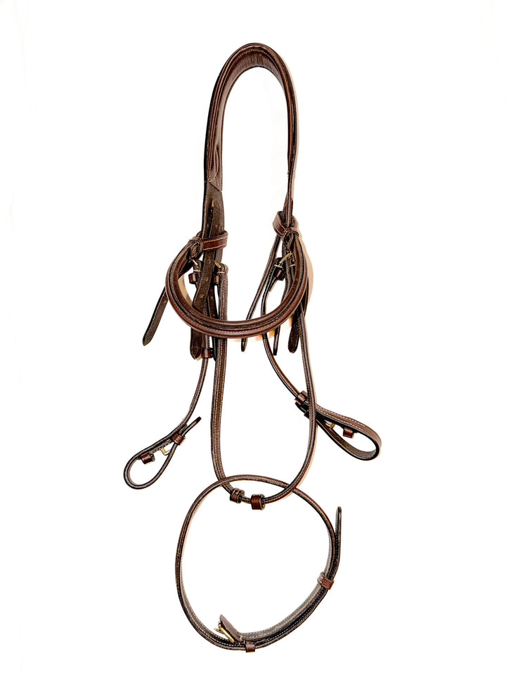 Horze Soft Padded Raised Band Bridle - Dark Brown - Full