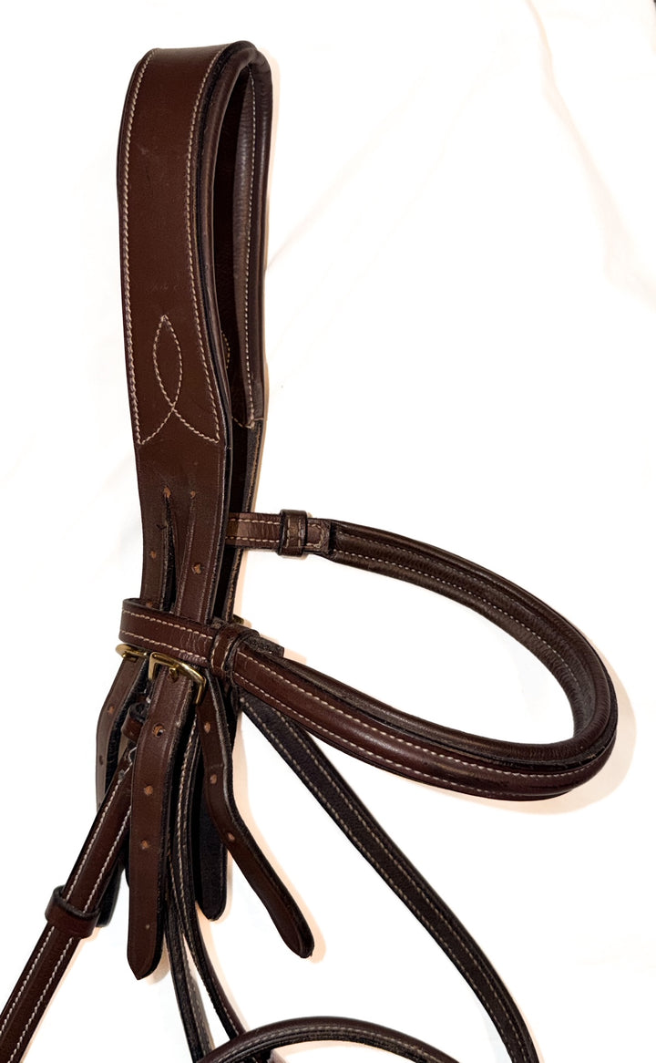 Horze Soft Padded Raised Band Bridle - Dark Brown - Full