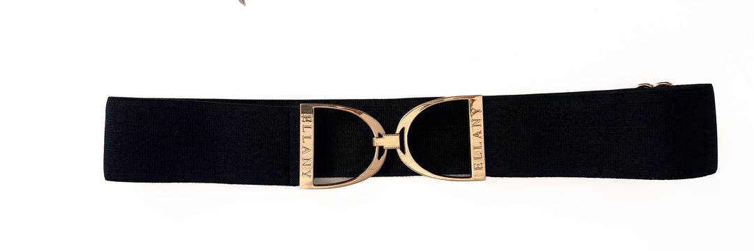 Ellany 2" Stirrup Buckle Belt - Black